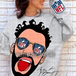 Ash Grey Bunny Game Day Football Graphic Sweatshirt Small-3X